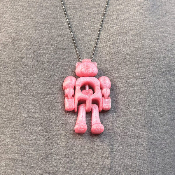Bubblegum Pink Spinning Heart Bear